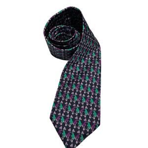 T M Lewin and Sons Silk Tie Cockatiels Birds